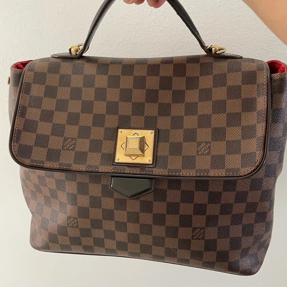 Authentic Louis Vuitton Damier ebene bergamo GM bag - Picture 2 of 11